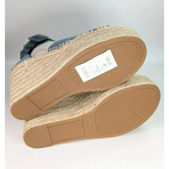 Marc Fisher Women's Able Square Toe Blue Wedge Platform Size 8 (MSRP $140) - Picture 8 of 10